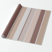 Modern Earthy Stripes Blush Mauve Taupe Geschenkpapier (Ungerollt)
