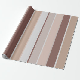 Modern Earthy Stripes Blush Mauve Taupe Geschenkpapier