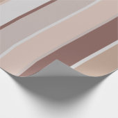 Modern Earthy Stripes Blush Mauve Taupe Geschenkpapier (Ecke)