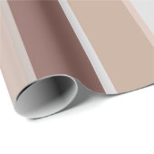 Modern Earthy Stripes Blush Mauve Taupe Geschenkpapier (Rolleneckpunkt)