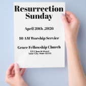 Modern Easter Church Flyer Template (Hand)