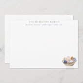 Modern Easter Eggs Family Mitteilungskarte (Vorne/Hinten)