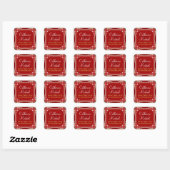 Modern Eastern Red Save the Date Sticker (Blatt)