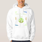 Modern Eco Abstract Design Hoodie (Vorderseite)
