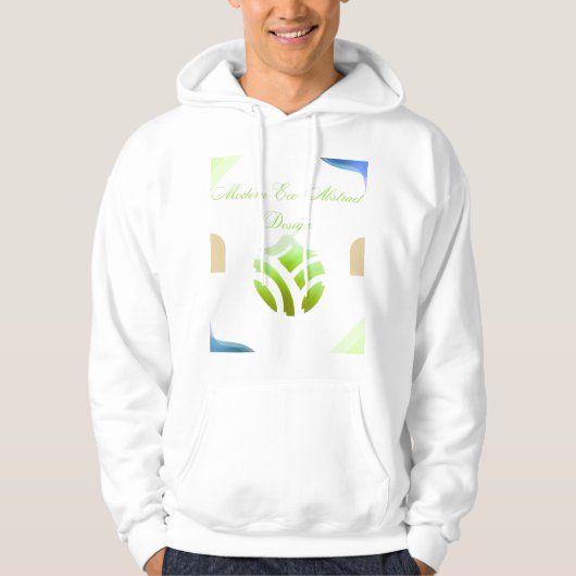 Modern Eco Abstract Design Hoodie (Vorderseite)