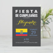 Modern: Ecuador-Republik-Party Einladung (Stehend Vorderseite)