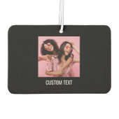 Modern Editable Black Minimal Text Design Template Autolufterfrischer (Rückseite)