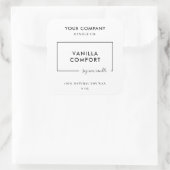 Modern Editable Candle Label Template Quadratischer Aufkleber (Tasche)