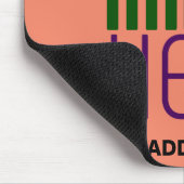 MODERN EDITABLE CORAL ORANGE IMAGE TEXT TEMPLATE MOUSEPAD (Ecke)