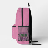 MODERN EDITABLE CUTE HOT PINK IMAGE TEXT TEMPLATE BEDRUCKTER RUCKSACK (Rechts)