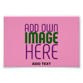MODERN EDITABLE CUTE HOT PINK IMAGE TEXT TEMPLATE FOTODRUCK (Vorne)