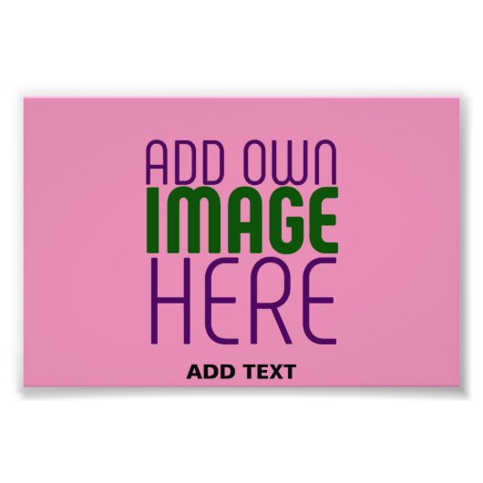MODERN EDITABLE CUTE HOT PINK IMAGE TEXT TEMPLATE FOTODRUCK (Vorne)