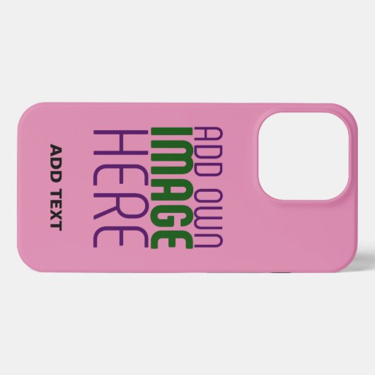MODERN EDITABLE CUTE HOT PINK IMAGE TEXT TEMPLATE iPhone HÜLLE (Rückseite (Horizontal))