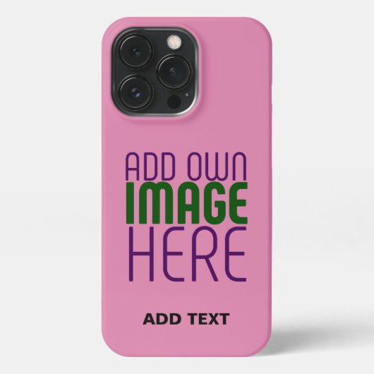 MODERN EDITABLE CUTE HOT PINK IMAGE TEXT TEMPLATE iPhone HÜLLE (Rückseite)