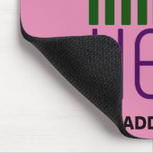 MODERN EDITABLE CUTE HOT PINK IMAGE TEXT TEMPLATE MOUSEPAD (Ecke)