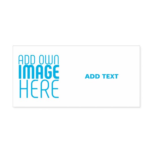 MODERN EDITABLE IMAGE TEXT TEMPLATE LIGHT BLUE PERMASTEMPEL (Design)