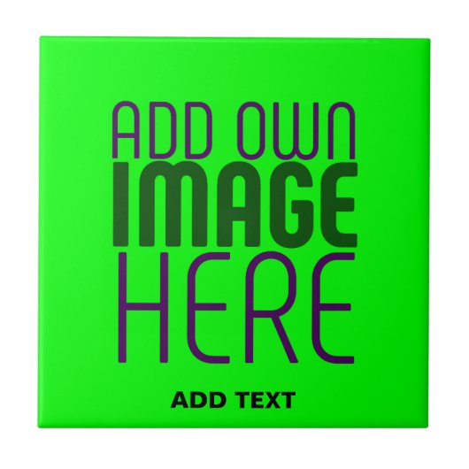  MODERN EDITABLE NEON GREEN IMAGE TEXT TEMPLATE FLIESE (Vorderseite)
