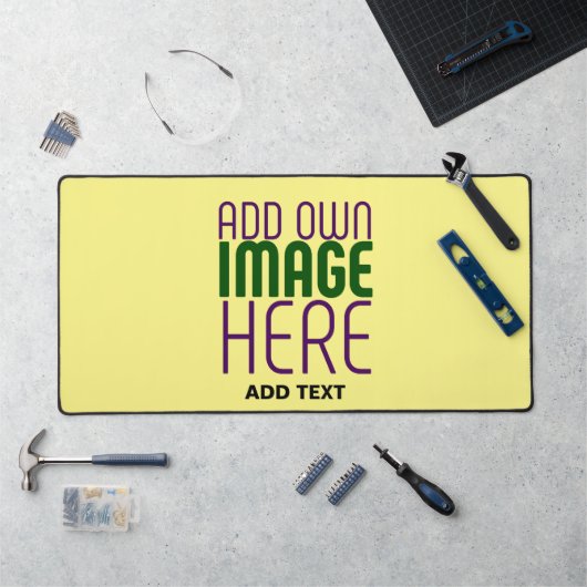 MODERN EDITABLE PASTEL YELLOW IMAGE TEXT TEMPLATE SCHREIBTISCHUNTERLAGE (Arbeitsplatz)