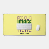 MODERN EDITABLE PASTEL YELLOW IMAGE TEXT TEMPLATE SCHREIBTISCHUNTERLAGE (Tastatur & Maus)