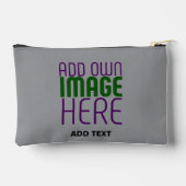 MODERN EDITABLE SIMPLE ASH IMAGE TEXT TEMPLATE ZUBEHÖRTASCHE (Rückseite)