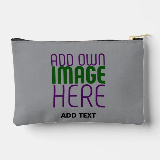 MODERN EDITABLE SIMPLE ASH IMAGE TEXT TEMPLATE ZUBEHÖRTASCHE (Rückseite)