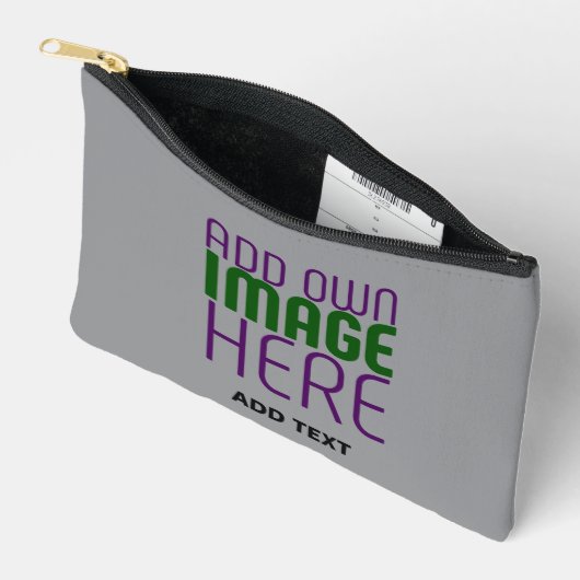 MODERN EDITABLE SIMPLE ASH IMAGE TEXT TEMPLATE ZUBEHÖRTASCHE (Offen)