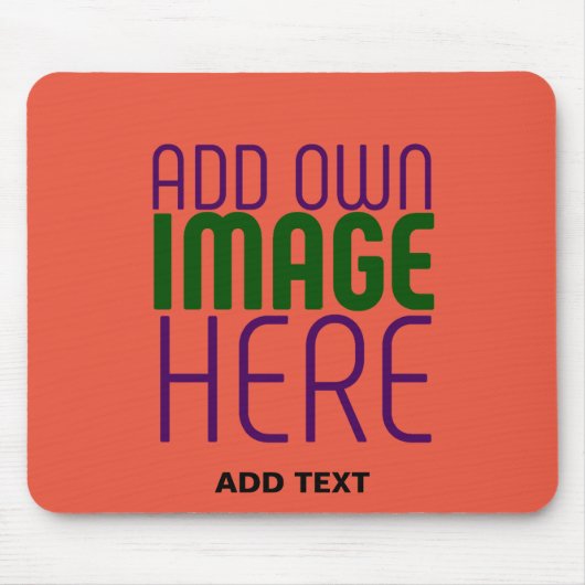 MODERN EDITABLE TOMATO RED IMAGE TEXT TEMPLATE MOUSEPAD (Vorne)