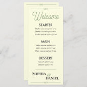 Modern Editable Wedding Menu Menükarte (Vorne/Hinten)