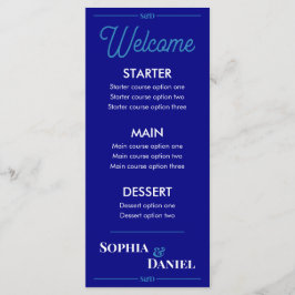 Modern Editable Wedding Menu Menükarte