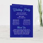 Modern Editable Wedding Order of Ceremony Programm (Rückseite)