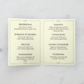 Modern Editable Wedding Order of Ceremony Programm (Innenseite)