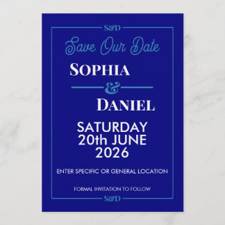 Modern Editable Wedding Save The Date Card Einladung