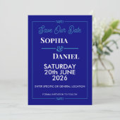Modern Editable Wedding Save The Date Card Einladung (Stehend Vorderseite)