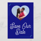 Modern Editable Wedding Save The Date Card Einladung (Rückseite)