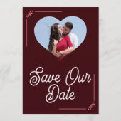 Modern Editable Wedding Save The Date Card Einladung (Rückseite)