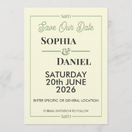 Modern Editable Wedding Save The Date Card Einladung