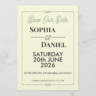 Modern Editable Wedding Save The Date Card Einladung