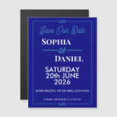 Modern Editable Wedding Save The Date Card Magneteinladung (Vorne/Hinten)