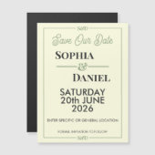 Modern Editable Wedding Save The Date Card Magneteinladung (Vorne/Hinten)