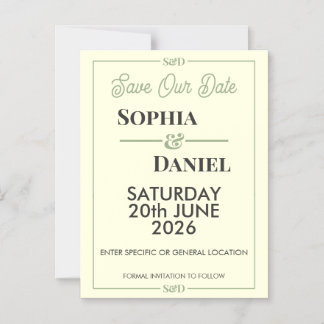 Modern Editable Wedding Save The Date Card Magneteinladung