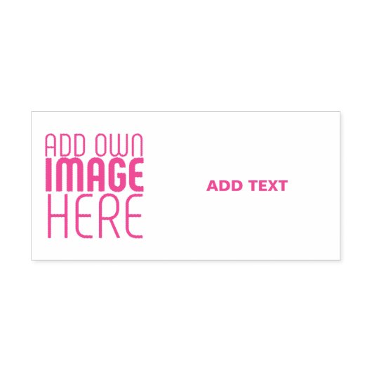 MODERN EDITABLE WHITE IMAGE TEXT TEMPLATE FUSCHIA PERMASTEMPEL (Design)