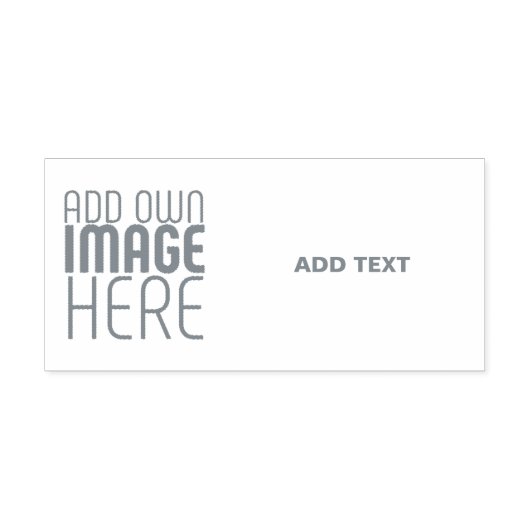 MODERN EDITABLE WHITE IMAGE TEXT TEMPLATE GRAY PERMASTEMPEL (Design)