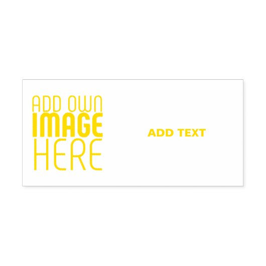 MODERN EDITABLE WHITE IMAGE TEXT TEMPLATE YELLOW PERMASTEMPEL (Design)