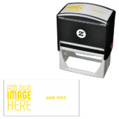 MODERN EDITABLE WHITE IMAGE TEXT TEMPLATE YELLOW PERMASTEMPEL (Beispiel)