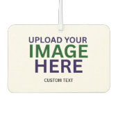 Modern Editable White Minimal Text Design Template Autolufterfrischer (Vorderseite)