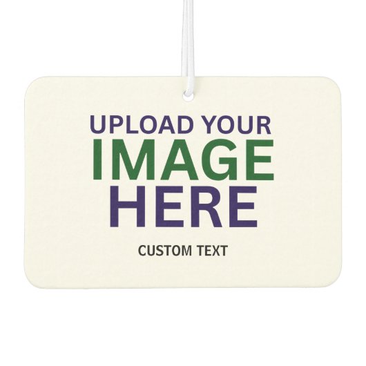 Modern Editable White Minimal Text Design Template Autolufterfrischer (Vorderseite)