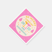 Modern, editierbar mit leuchtenden Farben Weihnach Serviette (Ecke)