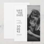 Modern Editorial Photo Wedding Save the Date (Vorne/Hinten)