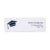 Modern Editorial Script Graduation Return Address  (Vorne)