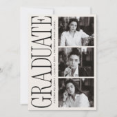 Modern Editorial Typography Graduate Announcement Einladung (Vorderseite)